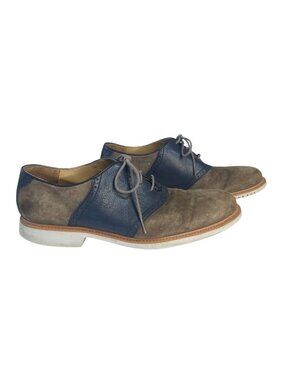 Cole Haan Grand.OS Two Tone Suede Leather Oxfords Shoes 11.5M Mens Brown Blue